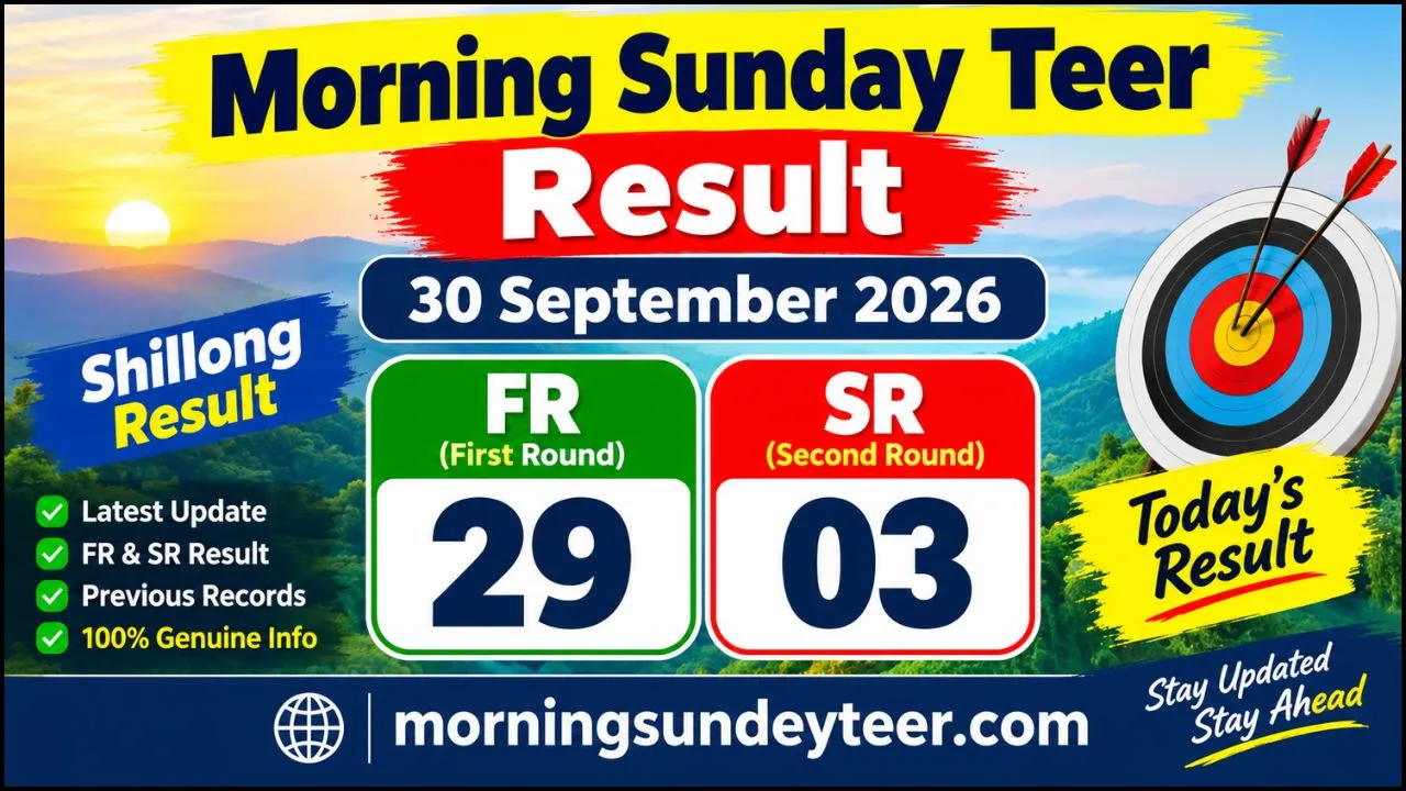 Morning Sunday Teer Result 30 September 2026 – FR 29, SR 03